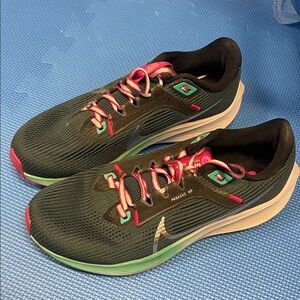 Nike Black and Pink Pegasus Shoes